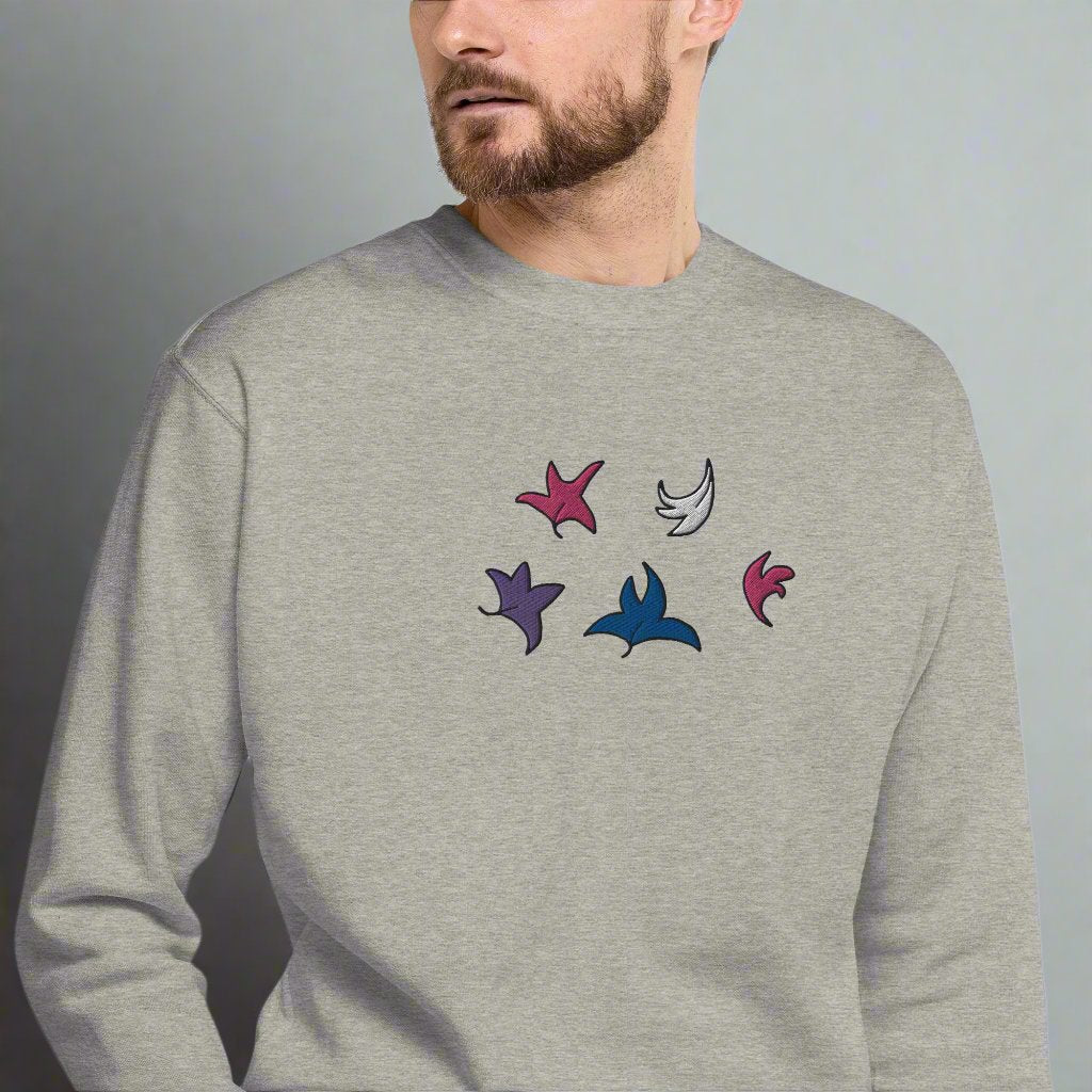 Heartstopper Leaves Genderfluid Embroidered Unisex Premium Sweatshirt