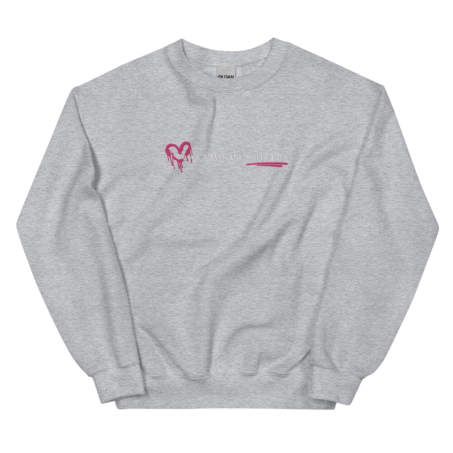 Mean Girls Regina George World Burn Embroidered Unisex Sweatshirt