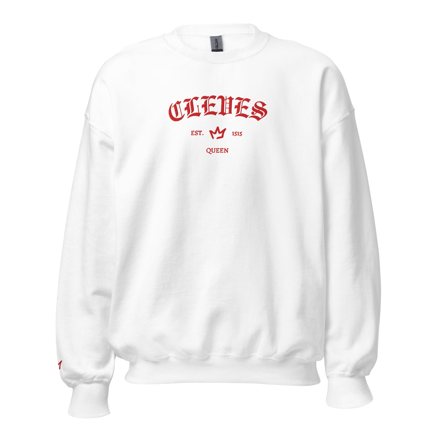 Queens Est Embroidered Sweatshirt With Sleeve Design | Six the Musical