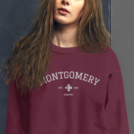 Addison Montgomery Est Embroidered Unisex Sweatshirt