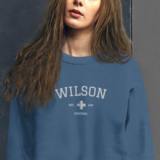 Jo Wilson Est Embroidered Unisex Sweatshirt