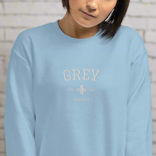 Lexie Grey Est Embroidered Unisex Sweatshirt