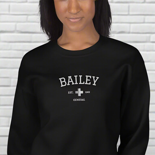 Miranda Bailey Est Embroidered Unisex Sweatshirt