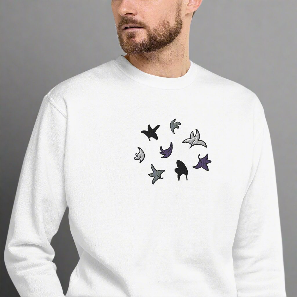 Heartstopper Leaves Asexual Embroidered Unisex Premium Sweatshirt