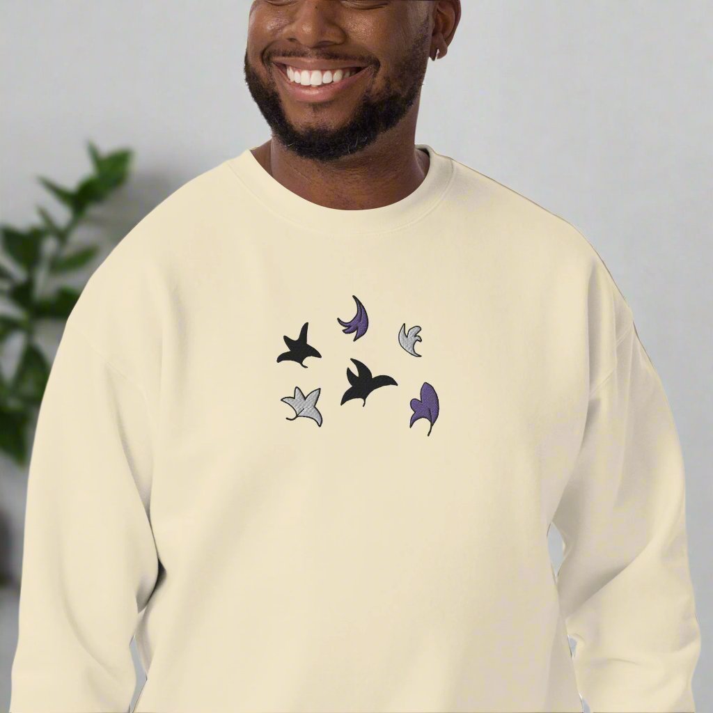 Heartstopper Leaves Demisexual Embroidered  Unisex Premium Sweatshirt