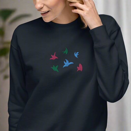 Heartstopper Leaves Polysexual Embroidered Unisex Premium Sweatshirt