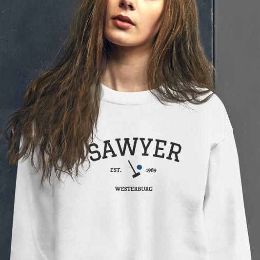 Veronica Sawyer Est Embroidered Unisex Sweatshirt With Sleeve Design