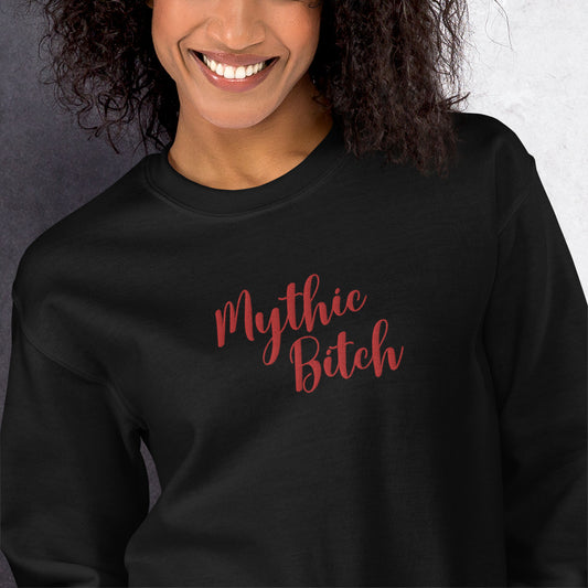 Heather Chandler Mythic Bitch Embroidered Unisex Sweatshirt With Sleeve