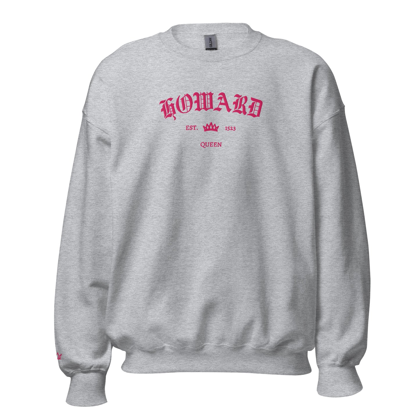 Queens Est Embroidered Sweatshirt With Sleeve Design | Six the Musical