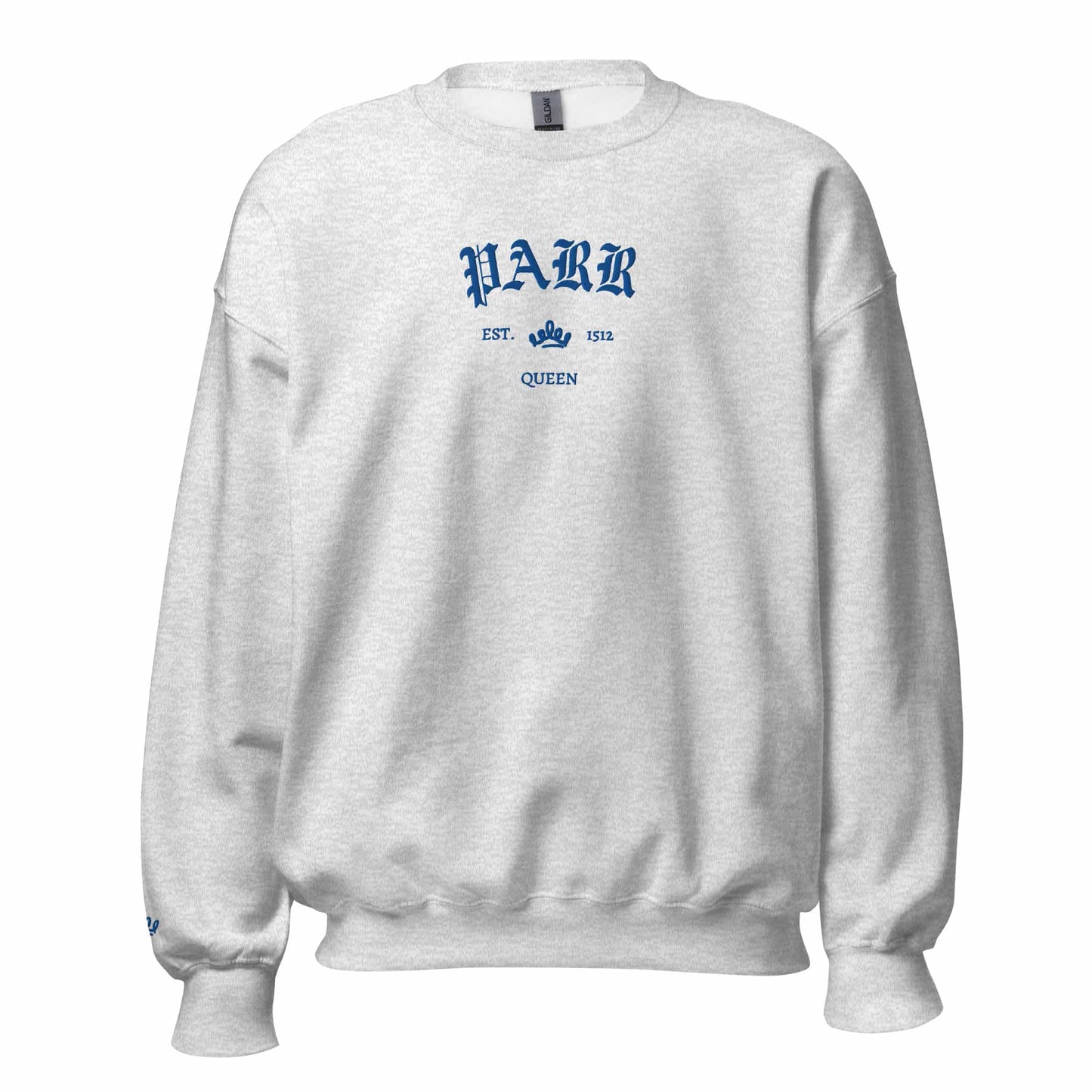 Queens Est Embroidered Sweatshirt With Sleeve Design | Six the Musical