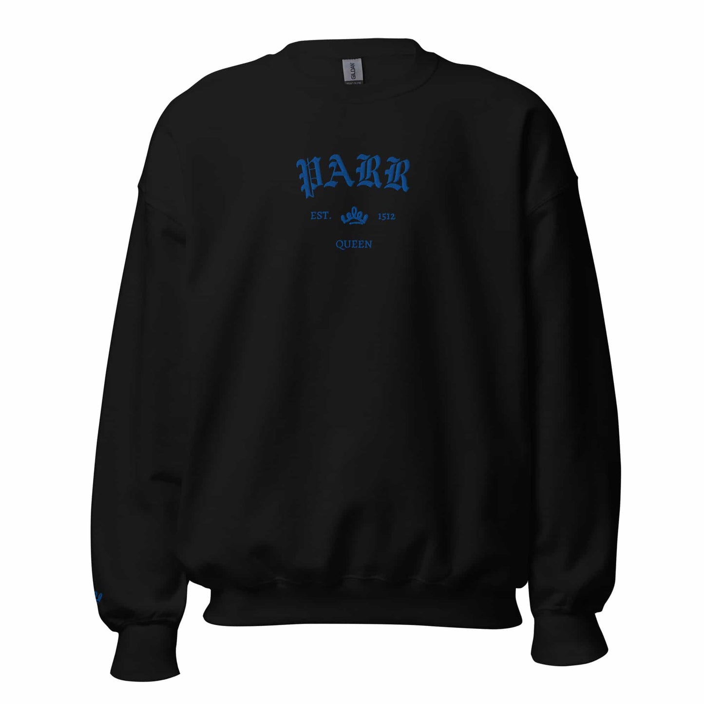 Queens Est Embroidered Sweatshirt With Sleeve Design | Six the Musical