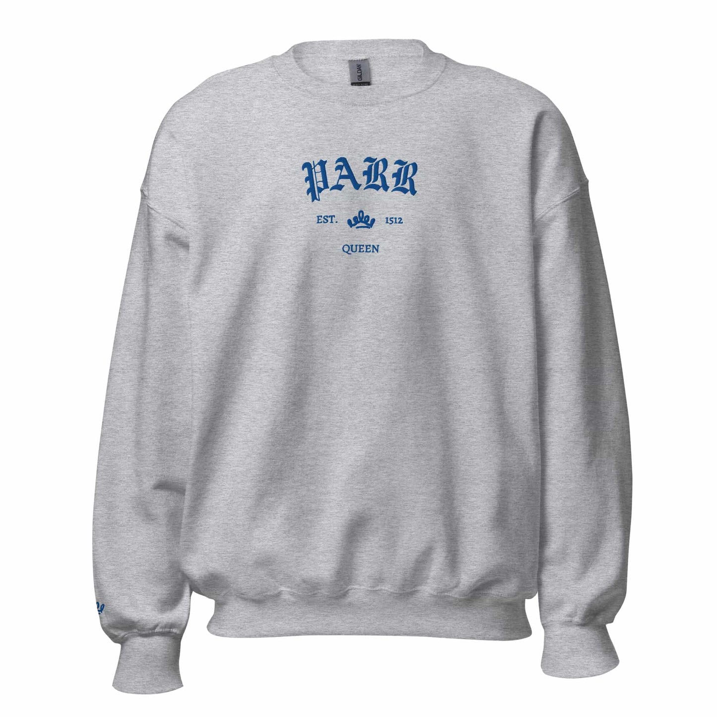 Queens Est Embroidered Sweatshirt With Sleeve Design | Six the Musical