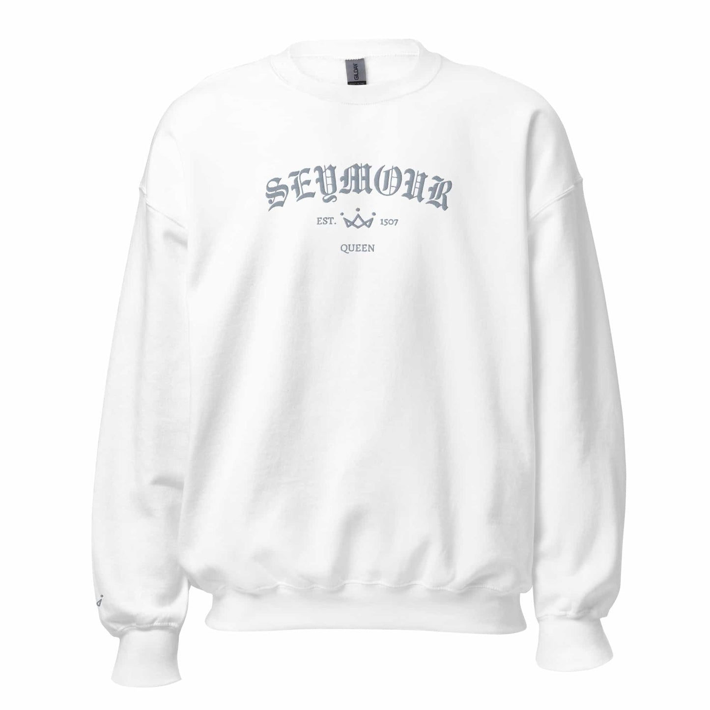 Queens Est Embroidered Sweatshirt With Sleeve Design | Six the Musical
