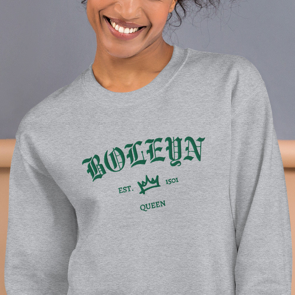 Boleyn Est Embroidered Unisex Sweatshirt With Sleeve Design