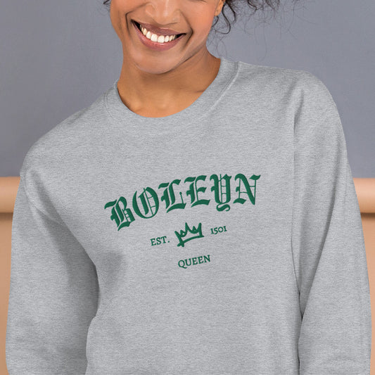 Boleyn Est Embroidered Unisex Sweatshirt With Sleeve Design