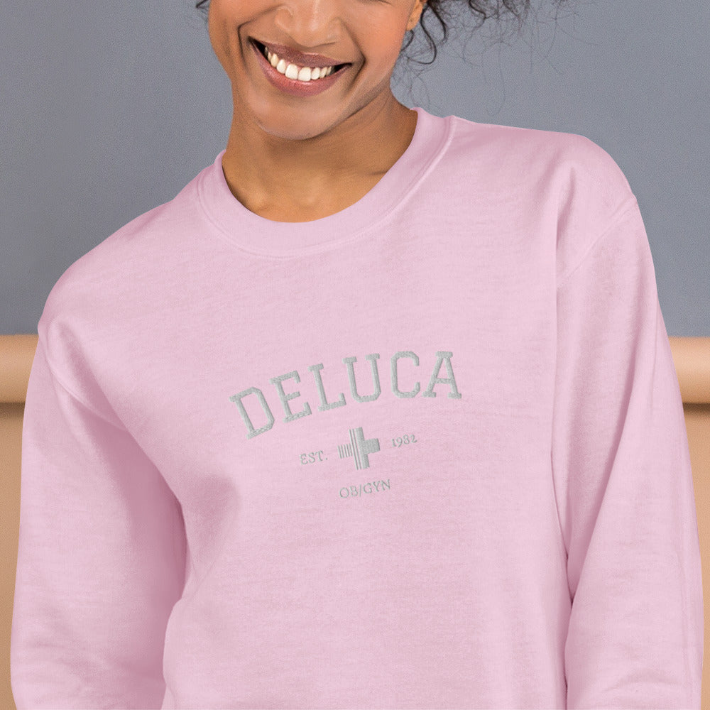 Carina DeLuca Est Embroidered Unisex Sweatshirt