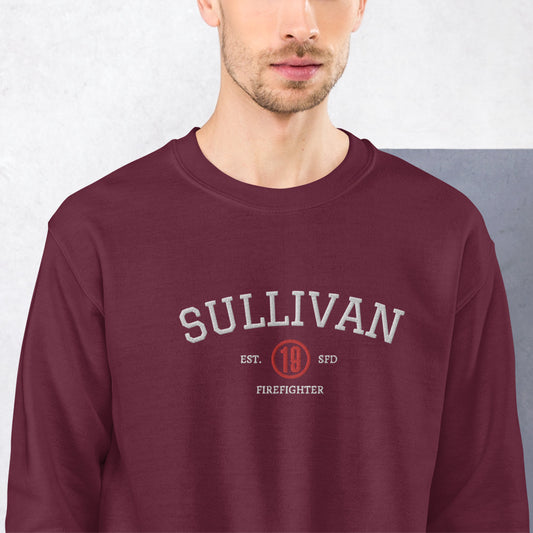 Robert Sullivan Est Embroidered Unisex Sweatshirt