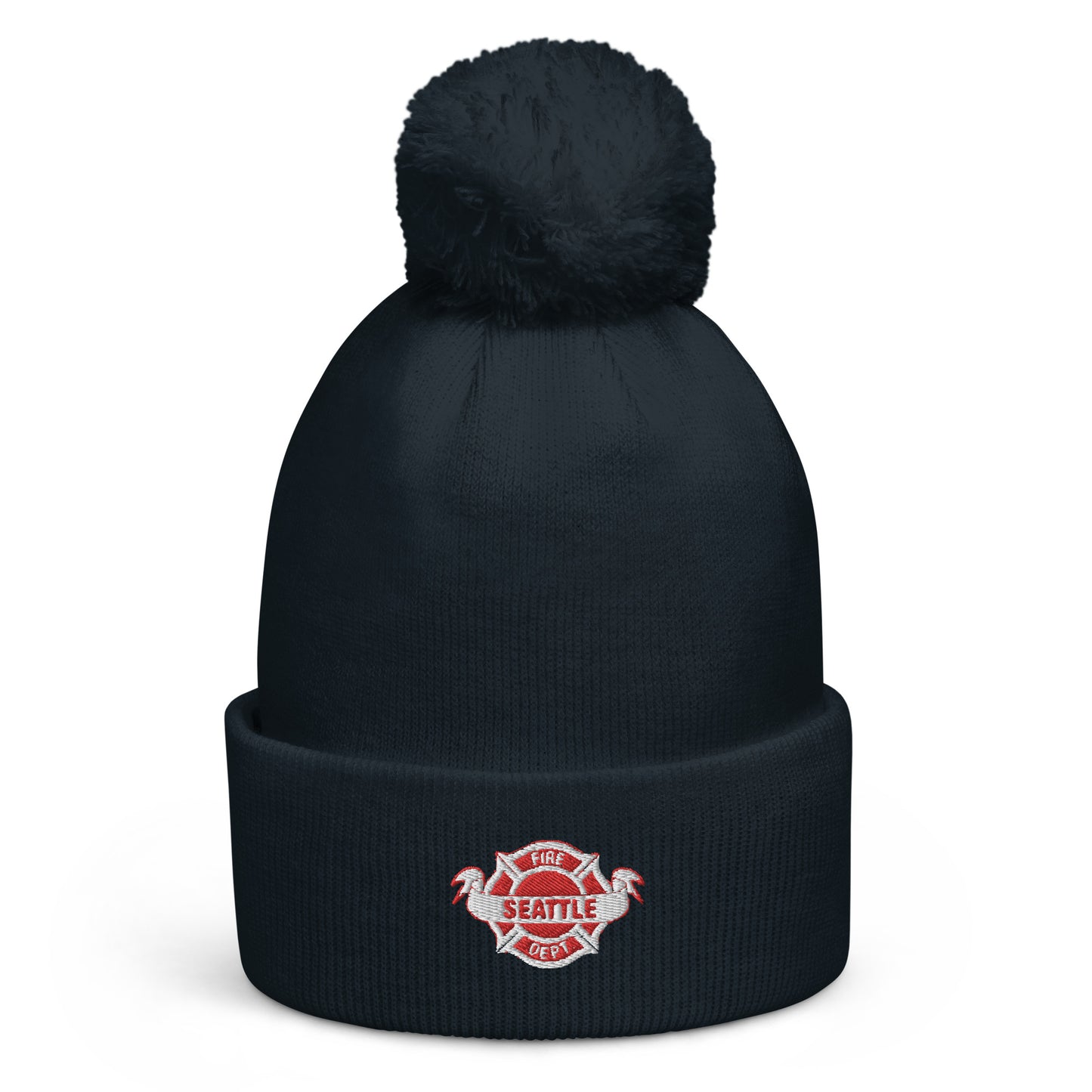 Station 19 SFD Embroidered Pom Pom Beanie
