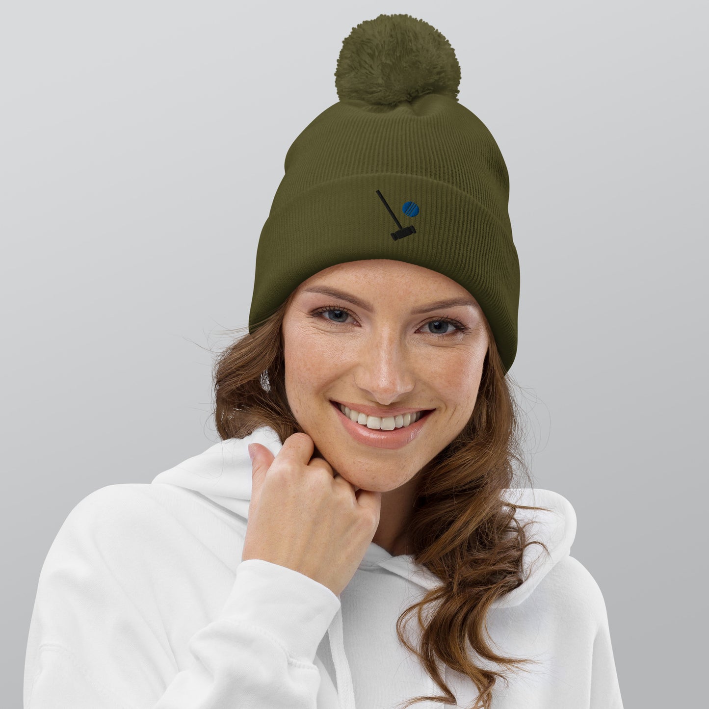 Heathers Veronica Sawyer Embroidered Pom Pom Beanie
