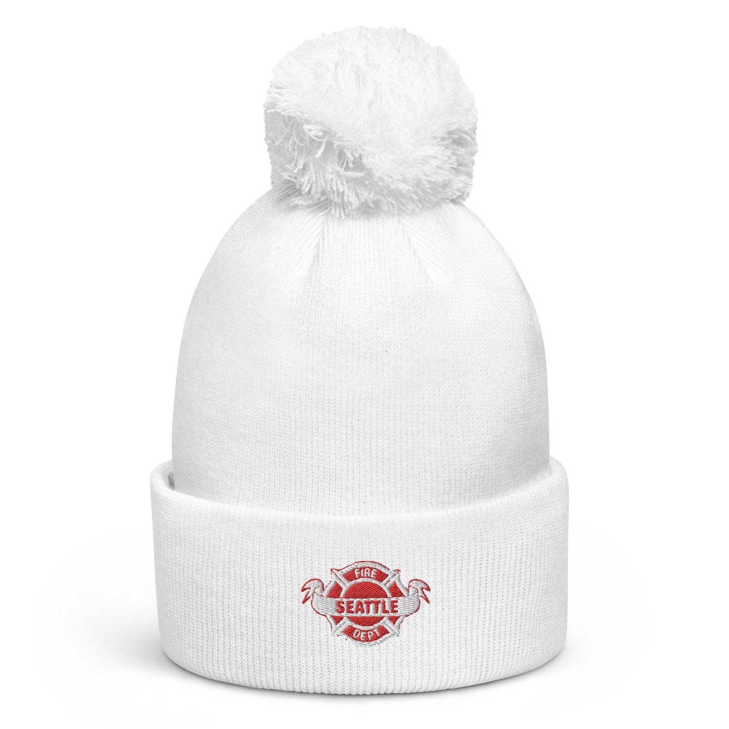 Station 19 SFD Embroidered Pom Pom Beanie