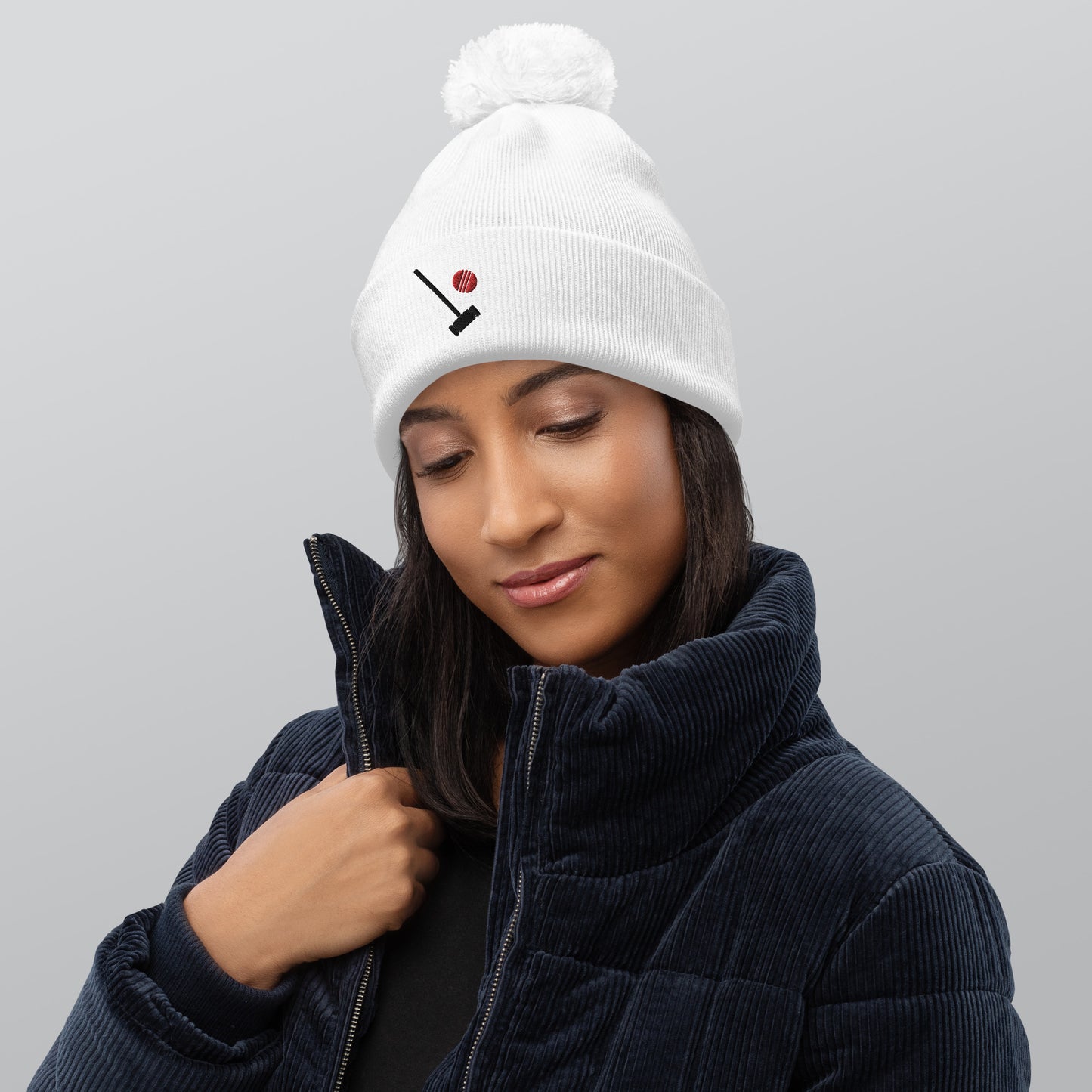 Heathers Heather Chandler Embroidered Pom Pom Beanie