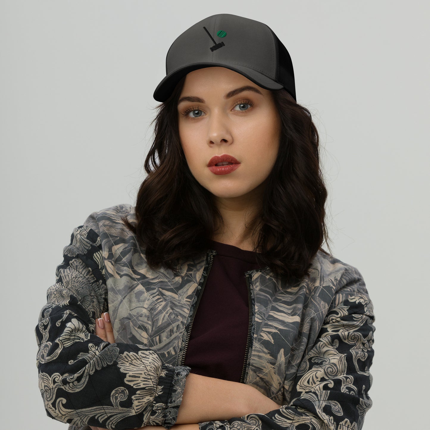 Heather Duke Embroidered Trucker Cap