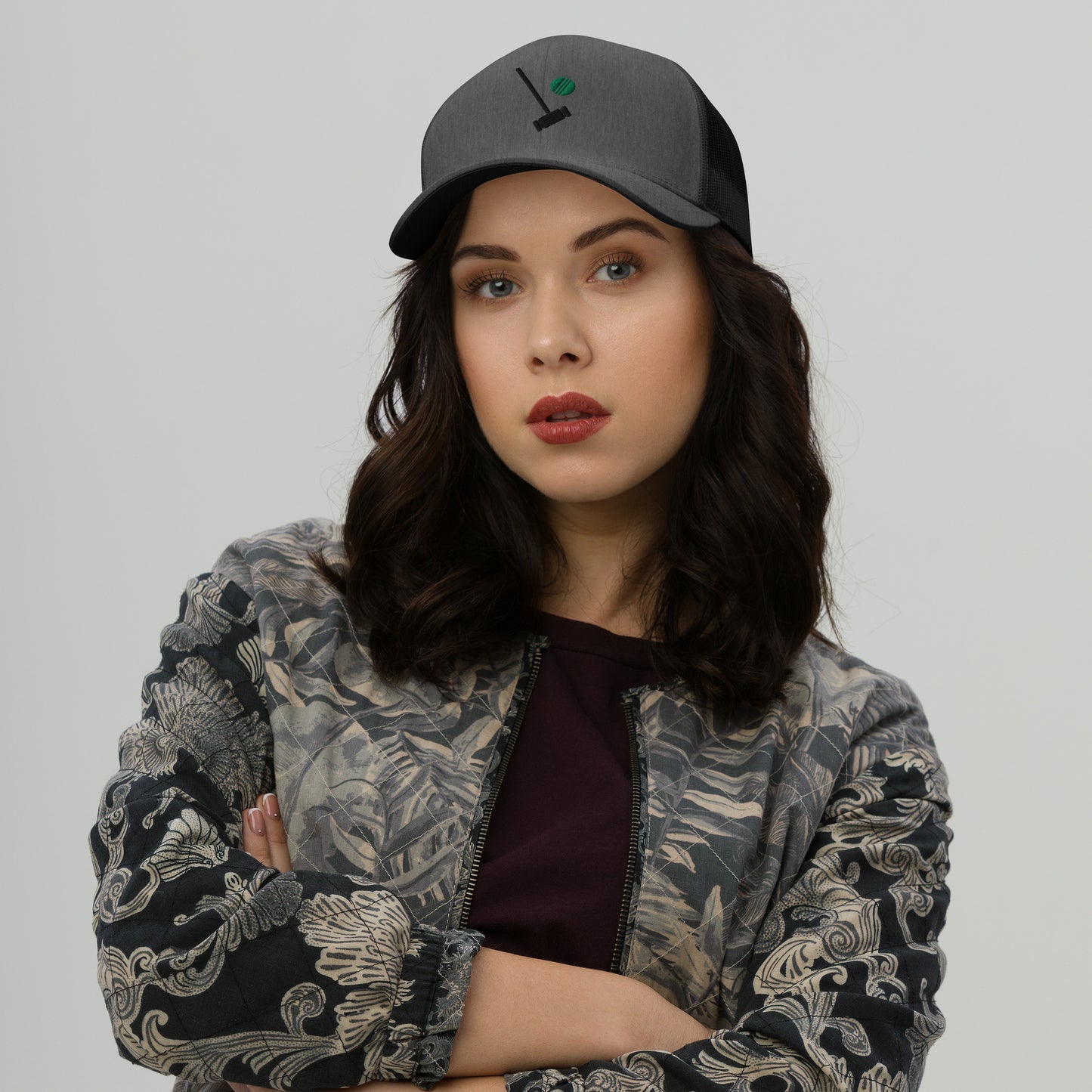 Heather Duke Embroidered Trucker Cap