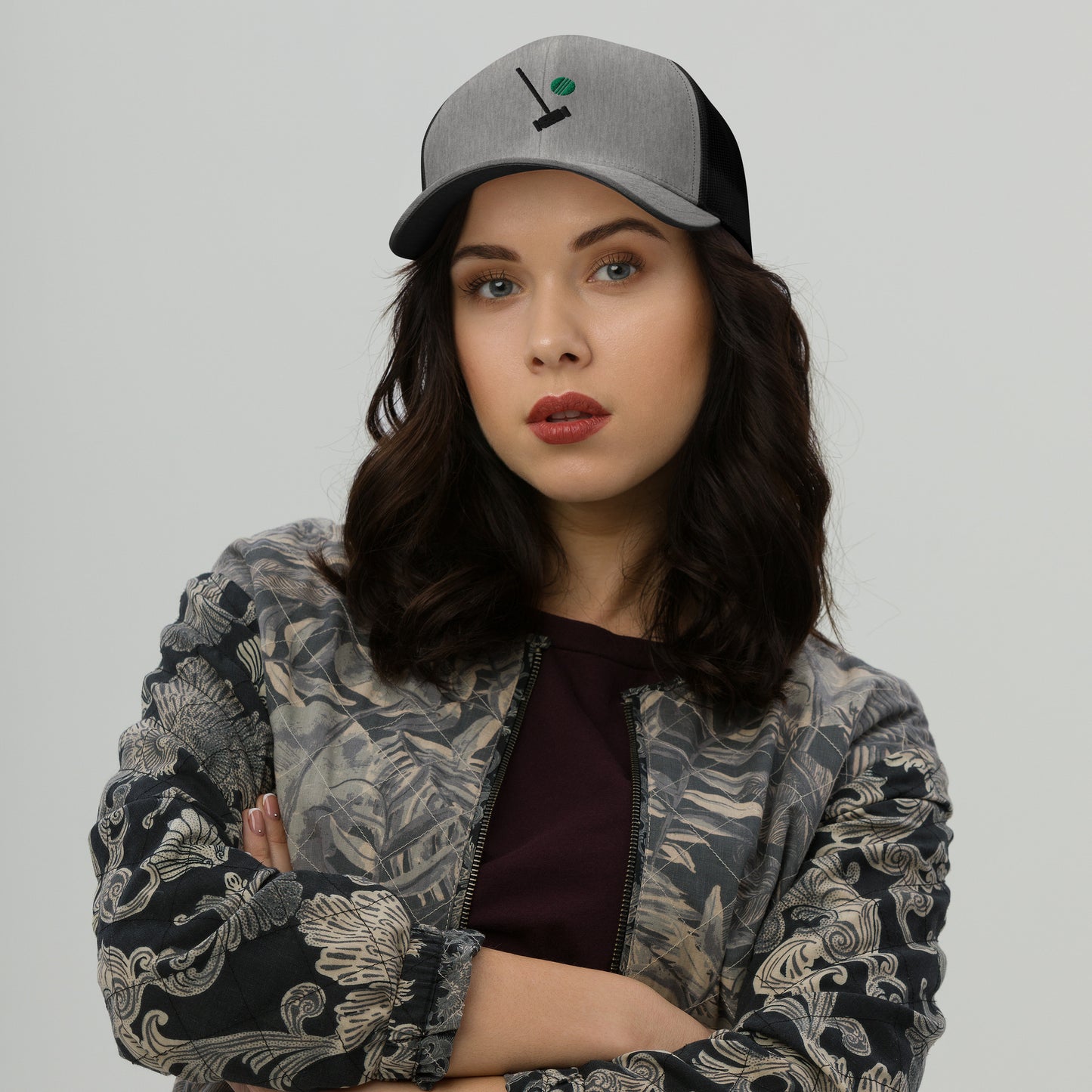 Heather Duke Embroidered Trucker Cap