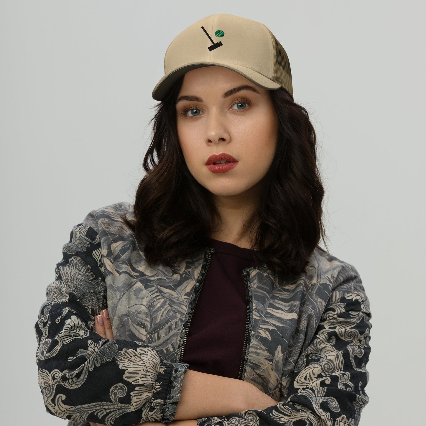 Heather Duke Embroidered Trucker Cap