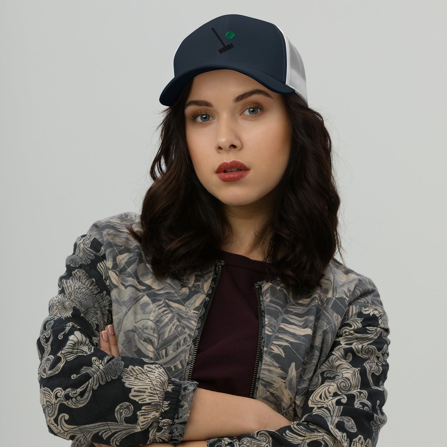 Heather Duke Embroidered Trucker Cap