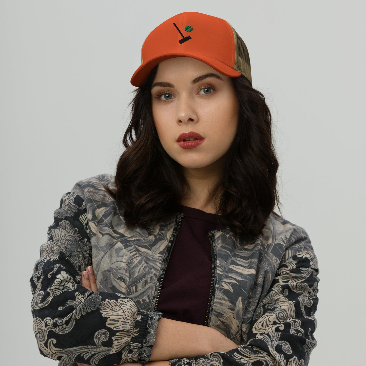 Heather Duke Embroidered Trucker Cap