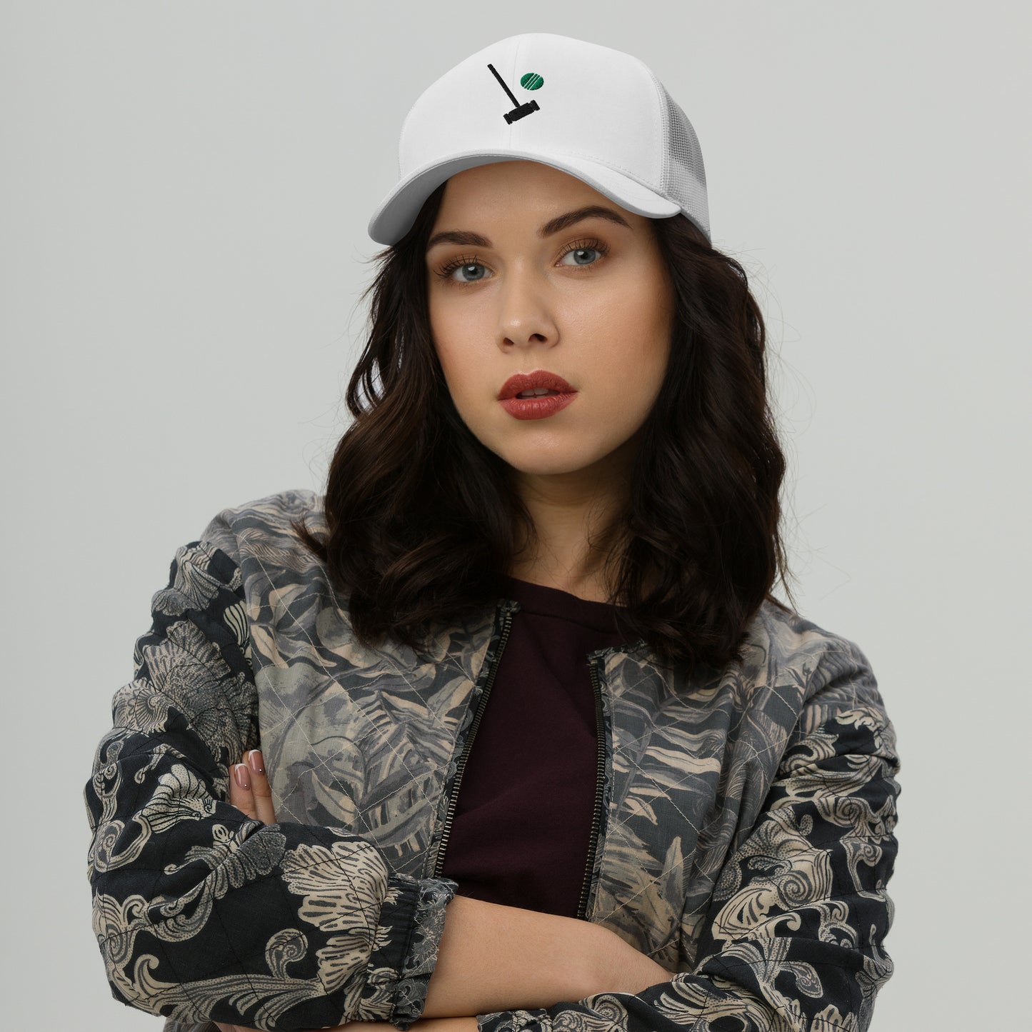 Heather Duke Embroidered Trucker Cap