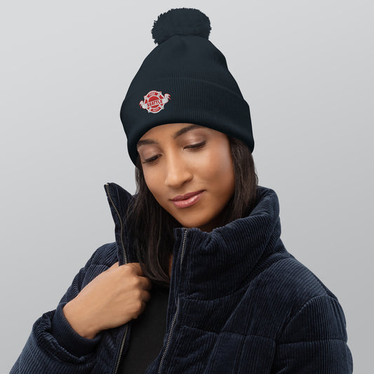 Station 19 SFD Embroidered Pom Pom Beanie