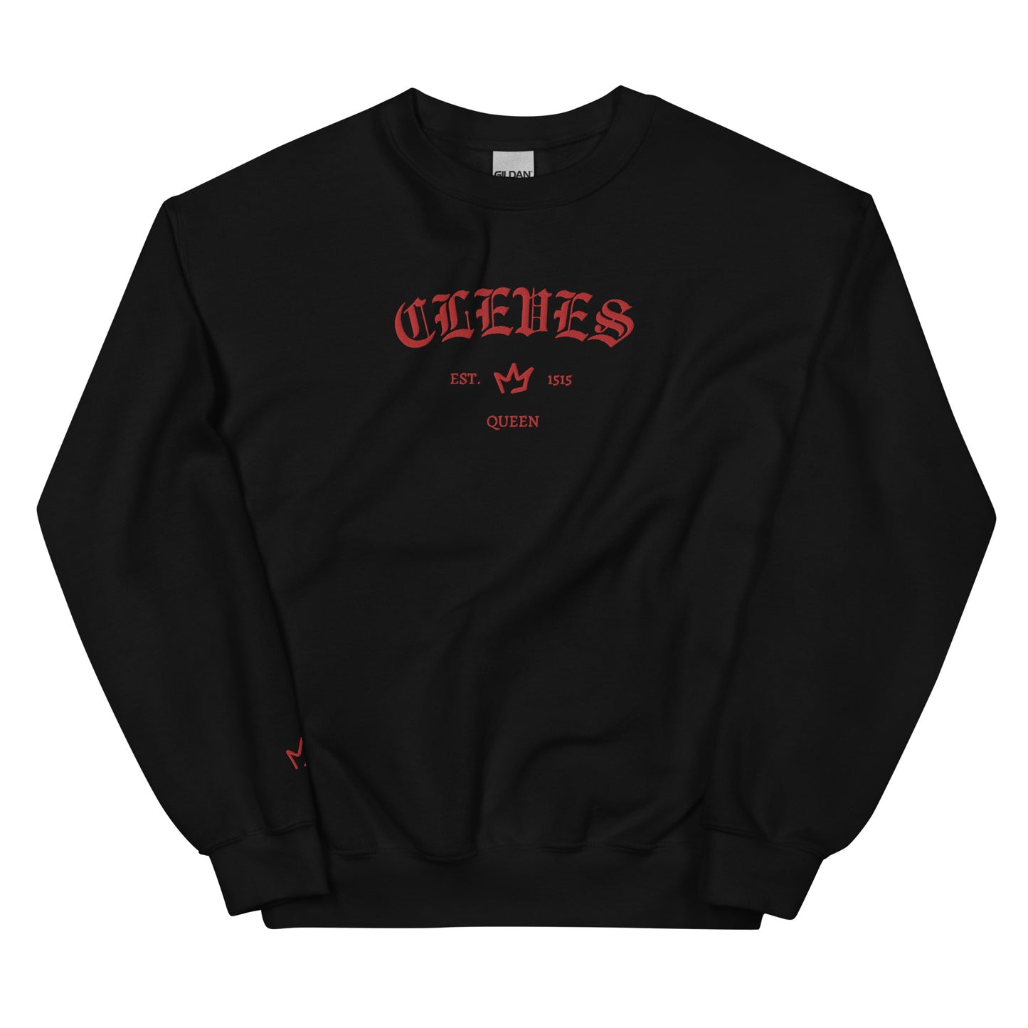 Cleves Est Embroidered Unisex Sweatshirt With Sleeve Design