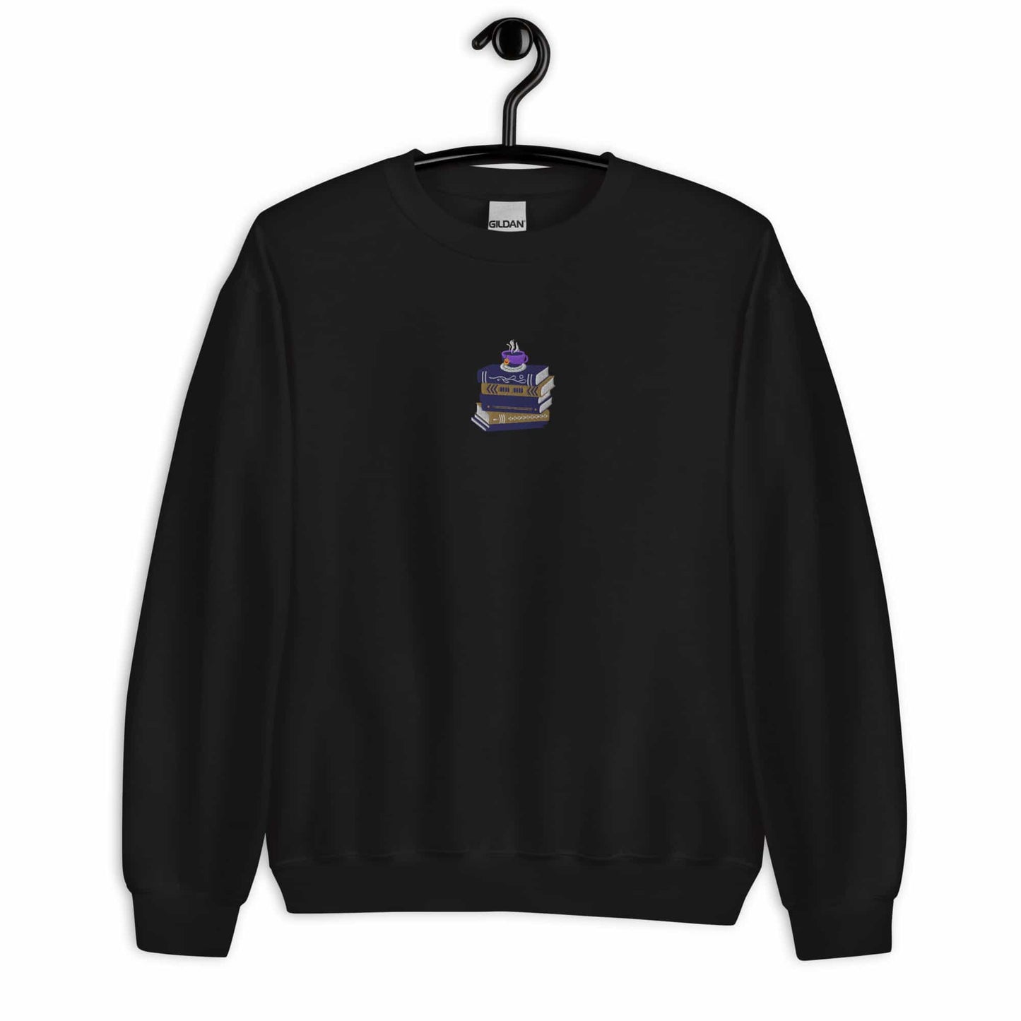 Coffee & Book Embroidered Unisex Sweatshirt