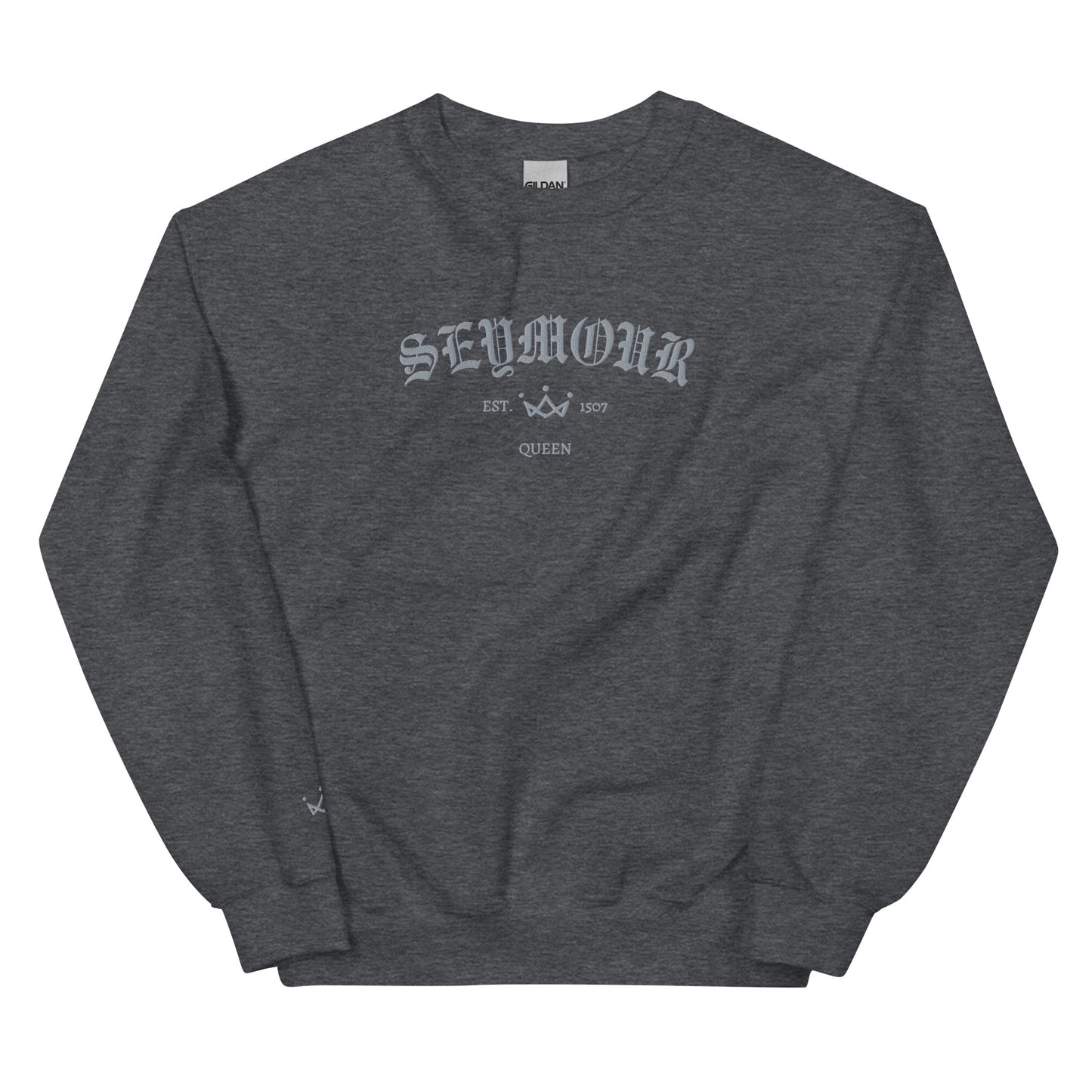 Seymour Est Embroidered Unisex Sweatshirt With Sleeve Design