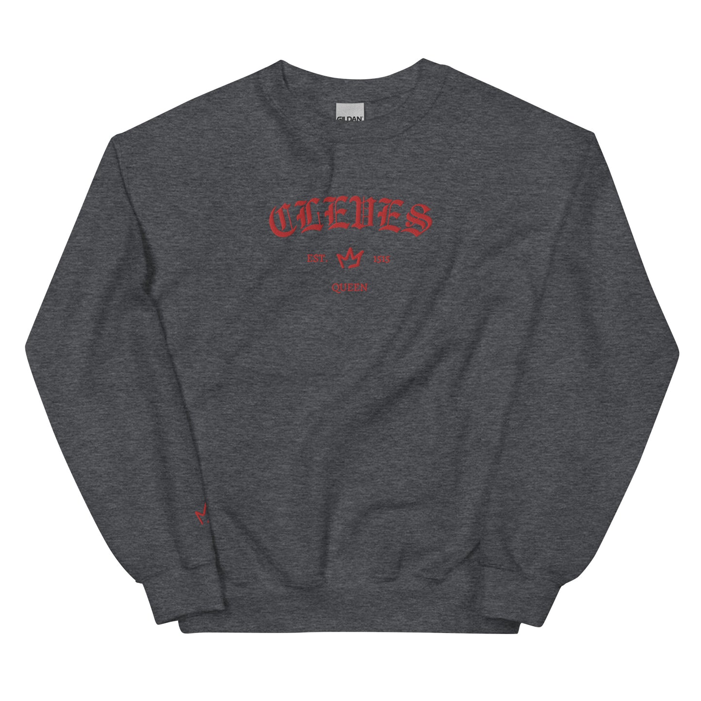 Cleves Est Embroidered Unisex Sweatshirt With Sleeve Design