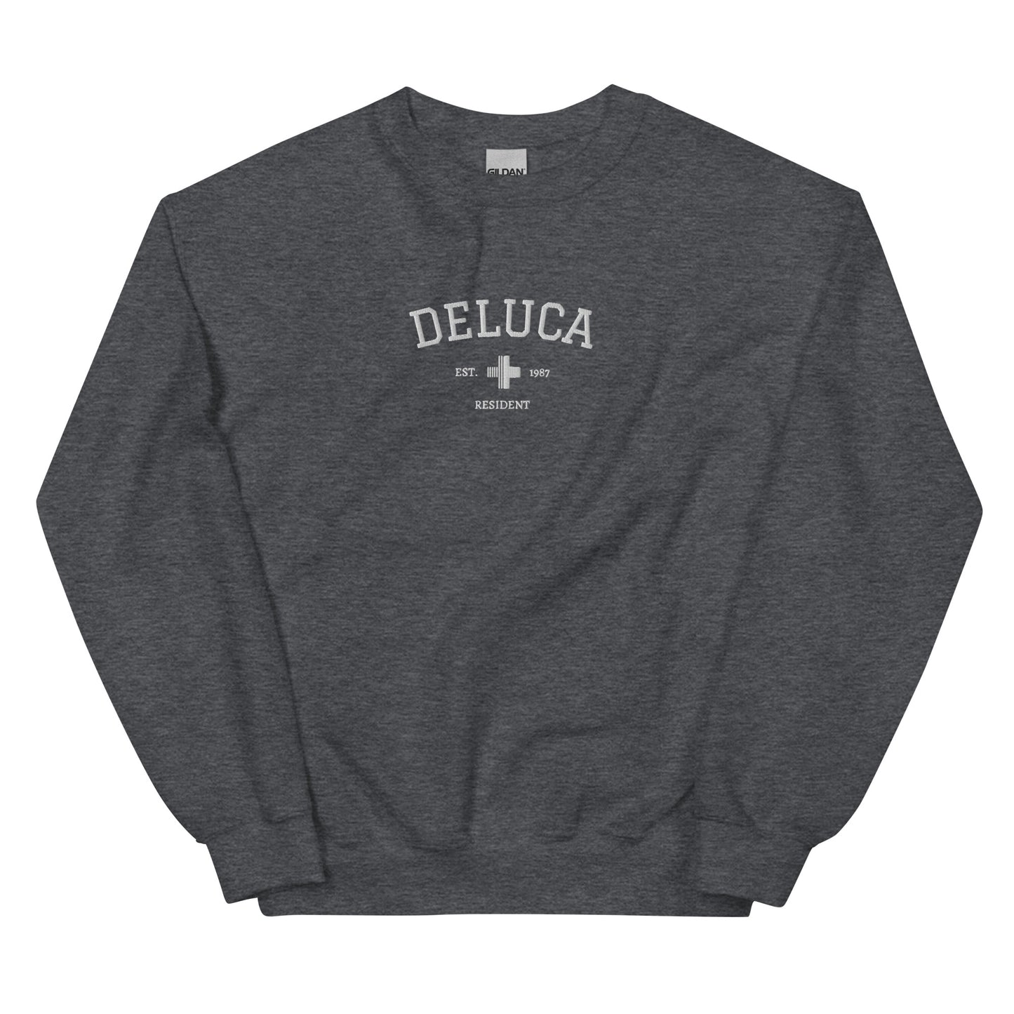 Andrew DeLuca Est Embroidered Unisex Sweatshirt