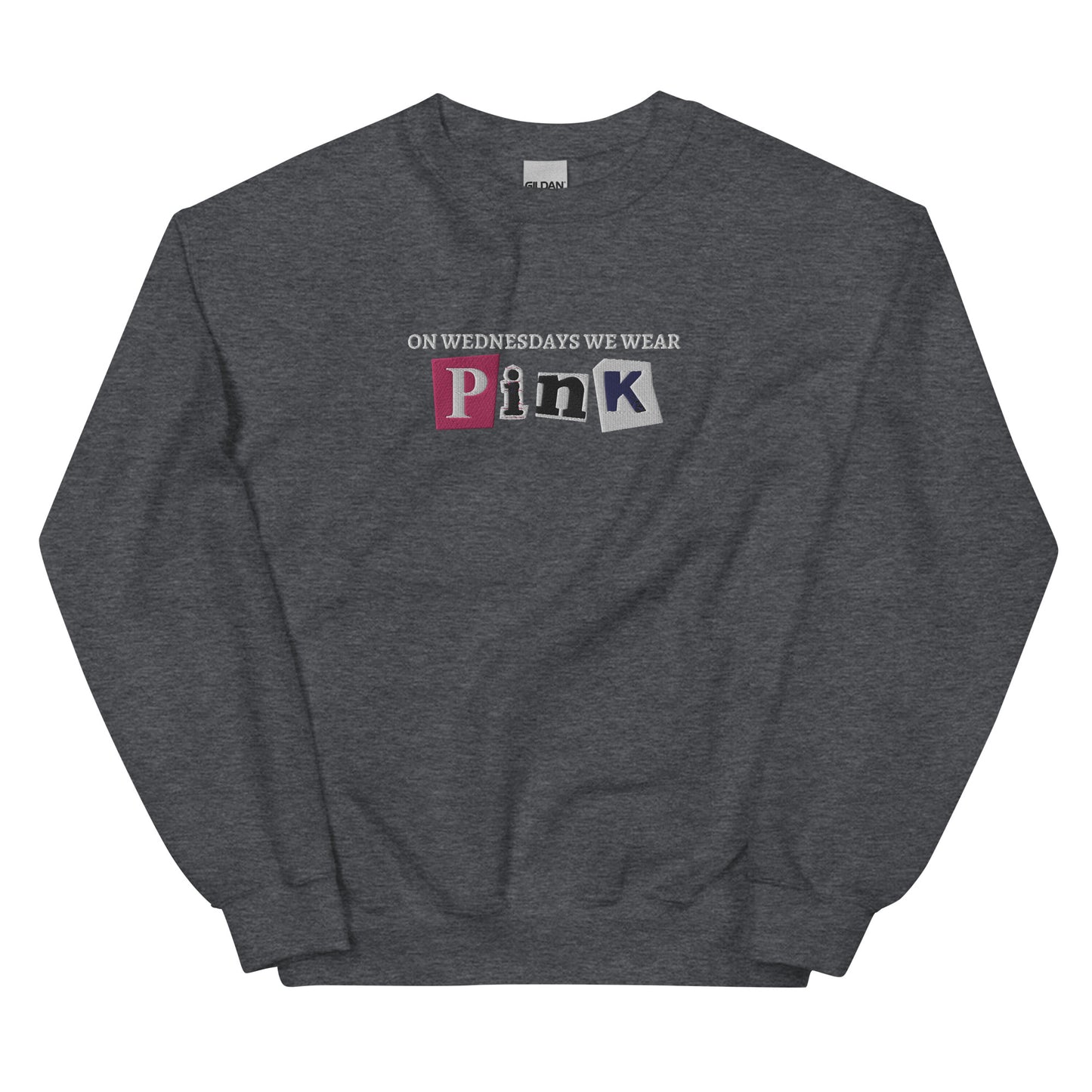 Mean Girls Karen Smith Pink Wednesdays Embroidered Unisex Sweatshirt