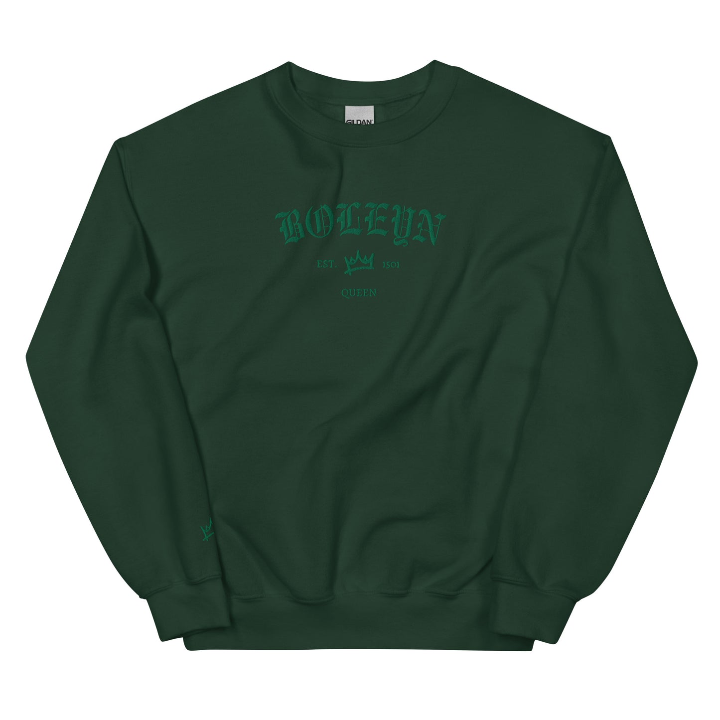 Boleyn Est Embroidered Unisex Sweatshirt With Sleeve Design