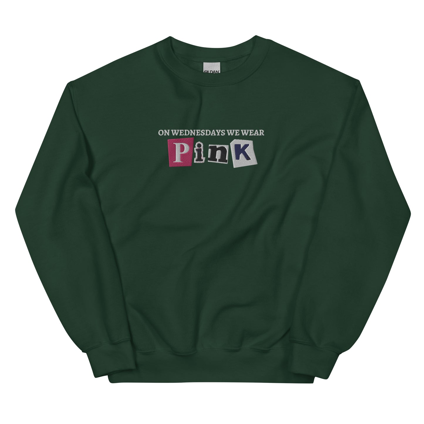 Mean Girls Karen Smith Pink Wednesdays Embroidered Unisex Sweatshirt