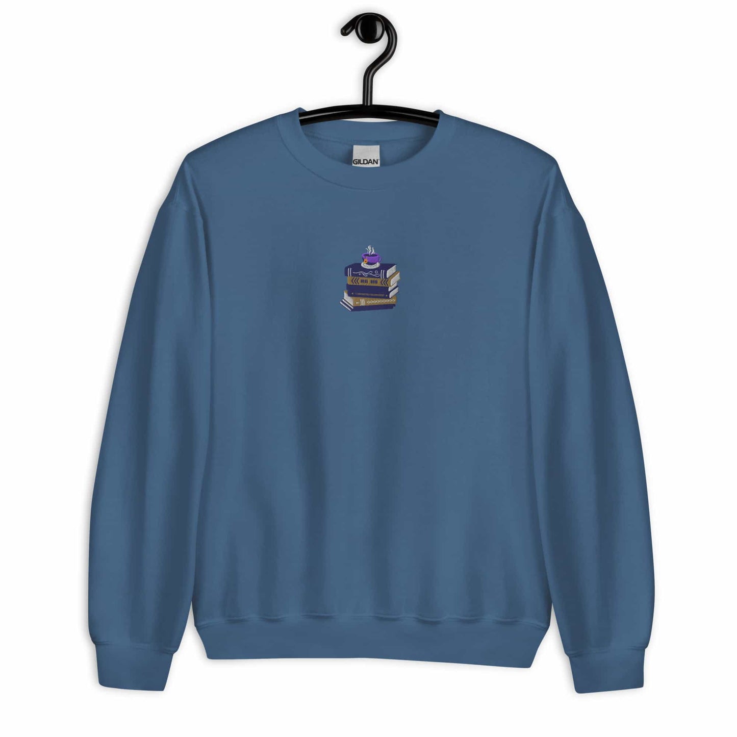 Coffee & Book Embroidered Unisex Sweatshirt