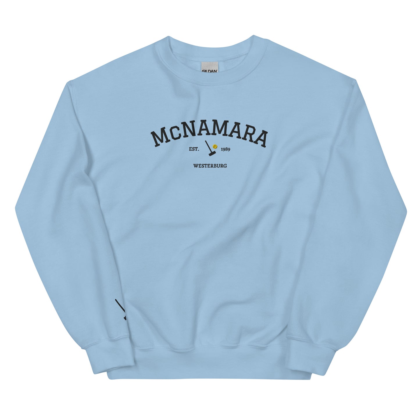 Heather McNamara Est Embroidered Unisex Sweatshirt With Sleeve Design