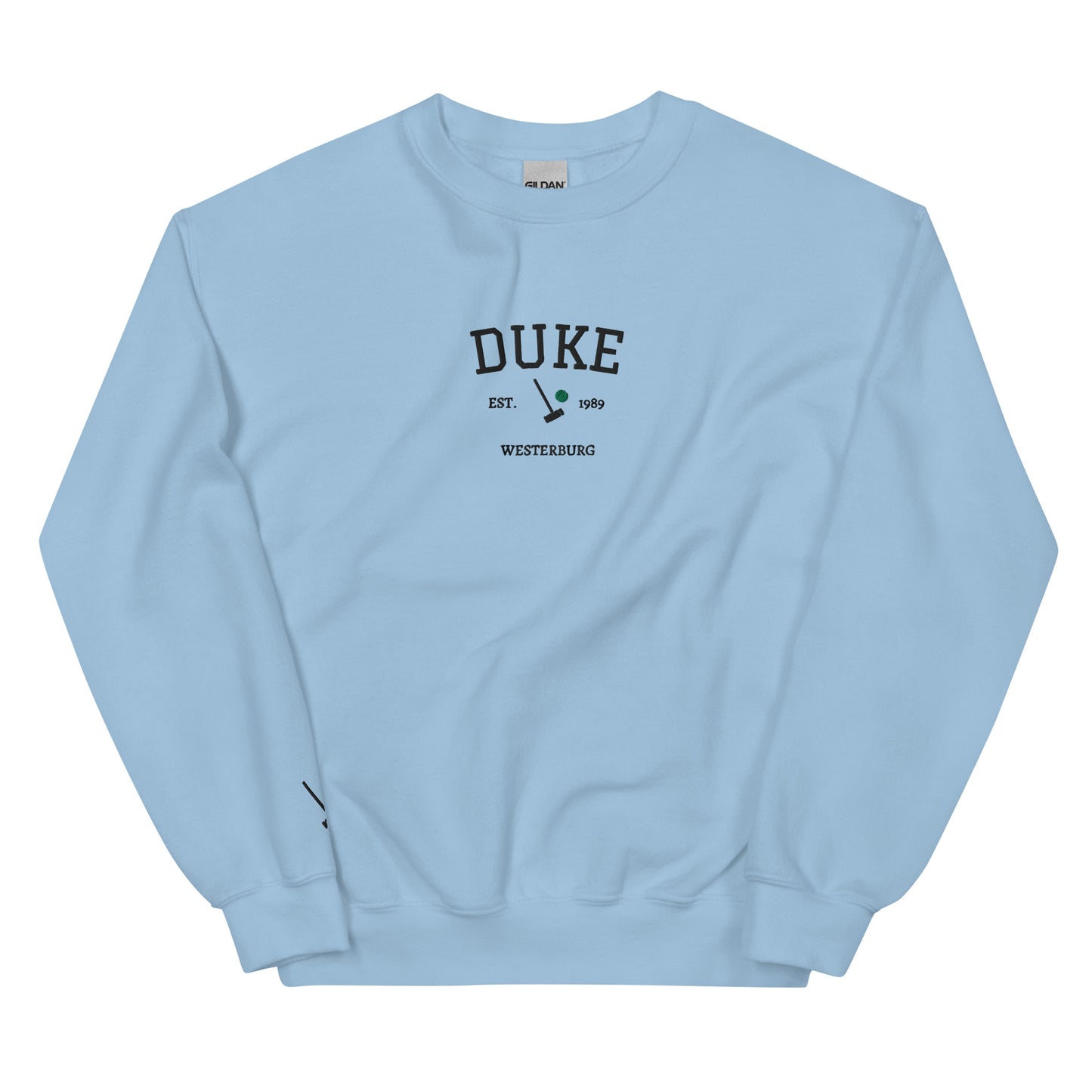 Heather Duke Est Embroidered Unisex Sweatshirt With Sleeve Design