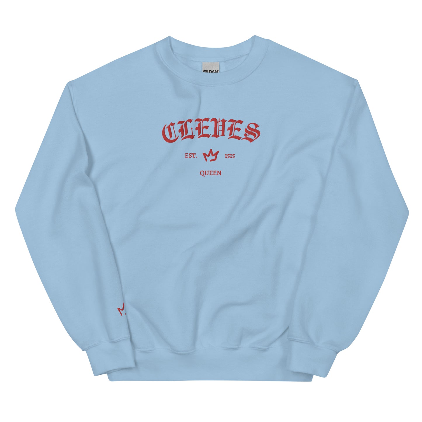 Cleves Est Embroidered Unisex Sweatshirt With Sleeve Design