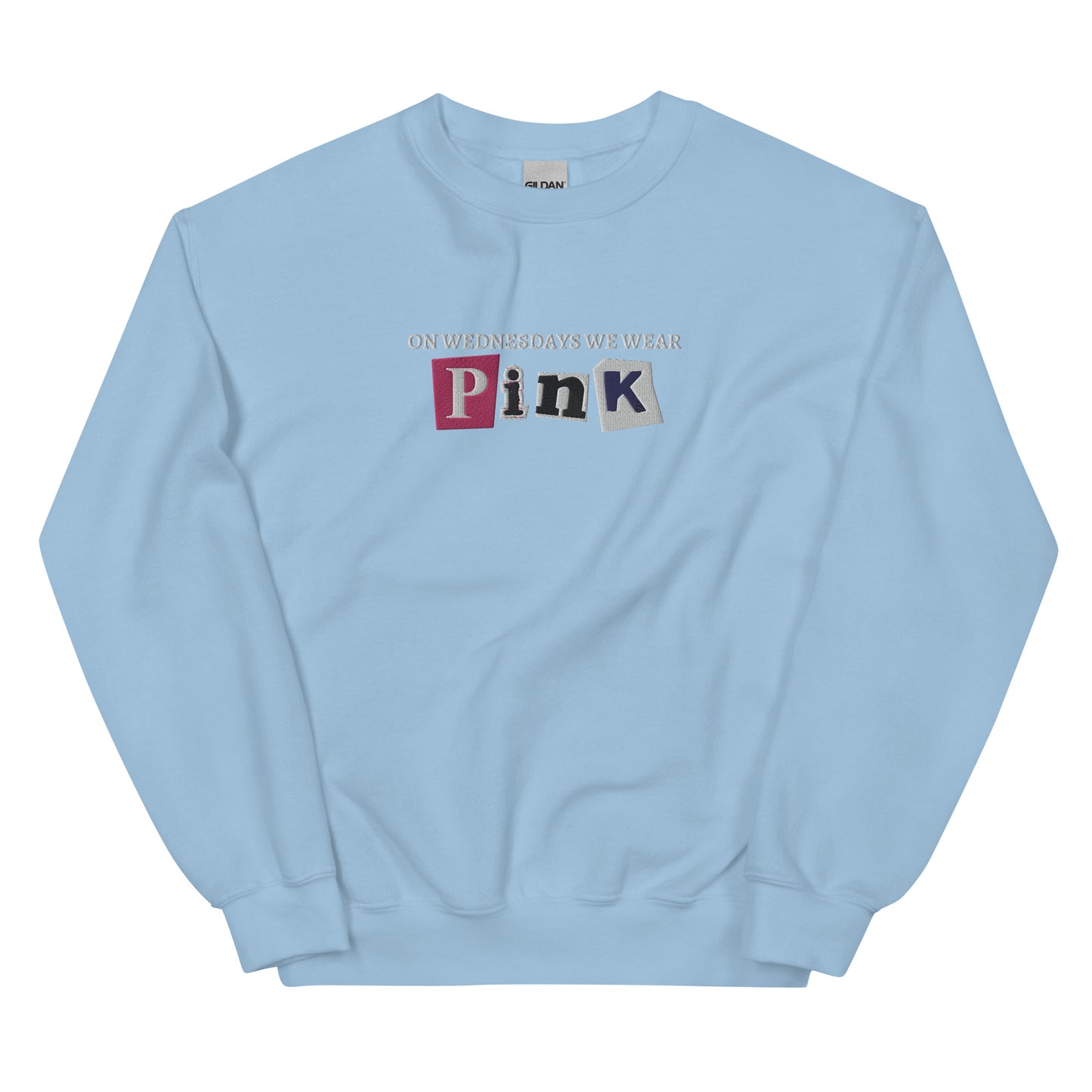 Mean Girls Karen Smith Pink Wednesdays Embroidered Unisex Sweatshirt