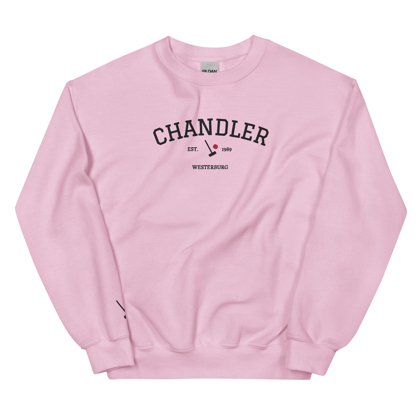 Heather Chandler Est Embroidered Unisex Sweatshirt With Sleeve Design