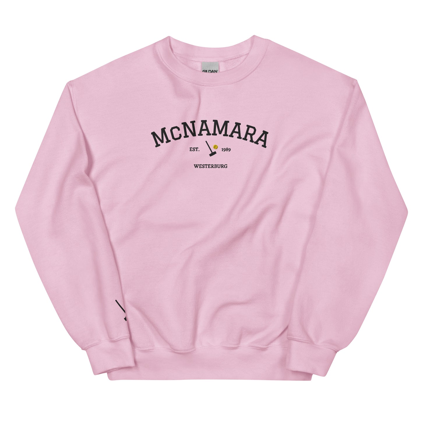 Heather McNamara Est Embroidered Unisex Sweatshirt With Sleeve Design