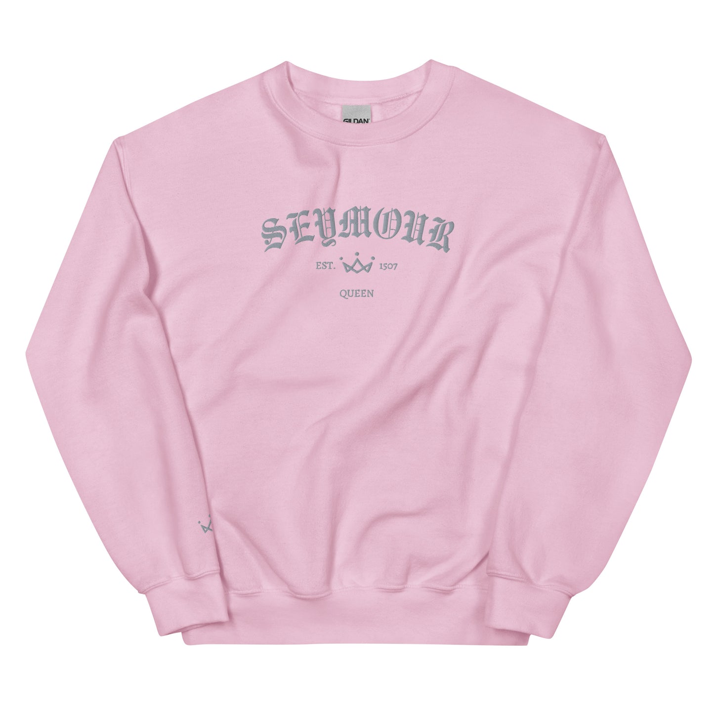 Seymour Est Embroidered Unisex Sweatshirt With Sleeve Design