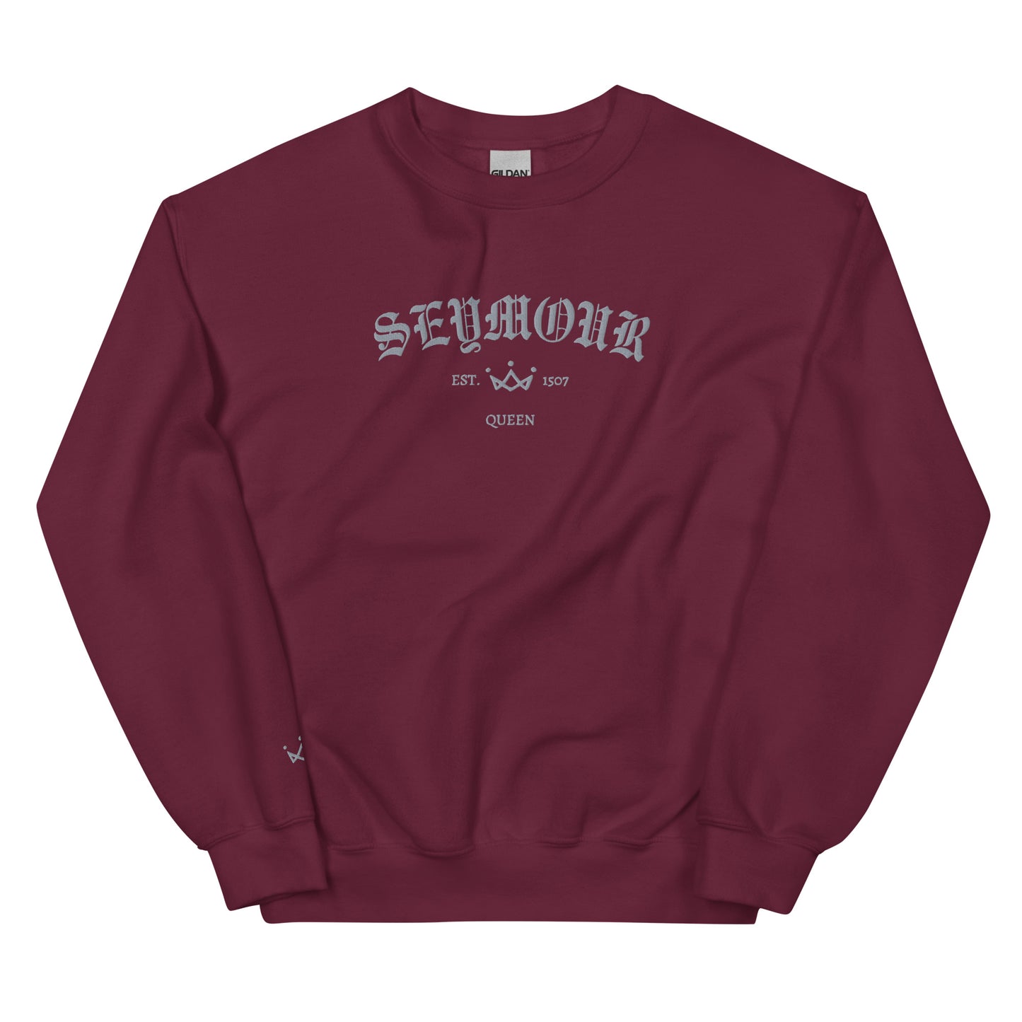 Seymour Est Embroidered Unisex Sweatshirt With Sleeve Design